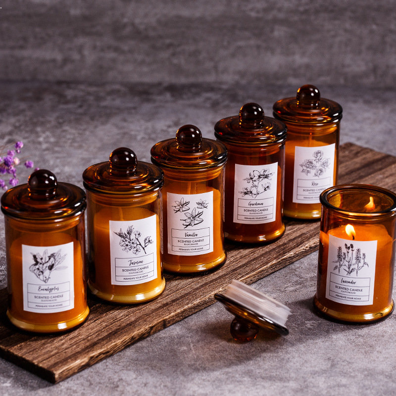 Scented Candle Luxury - Pot en verre Vintage, bougie parfumée,