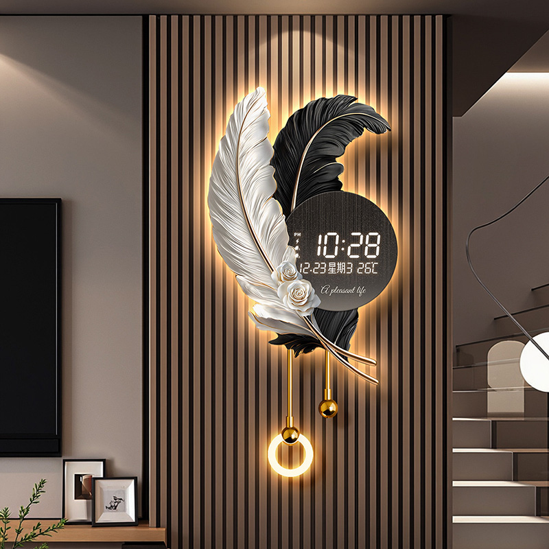 Luxury Lifestyle Aesthetic - Horloges murales minimalistes de style chinois,