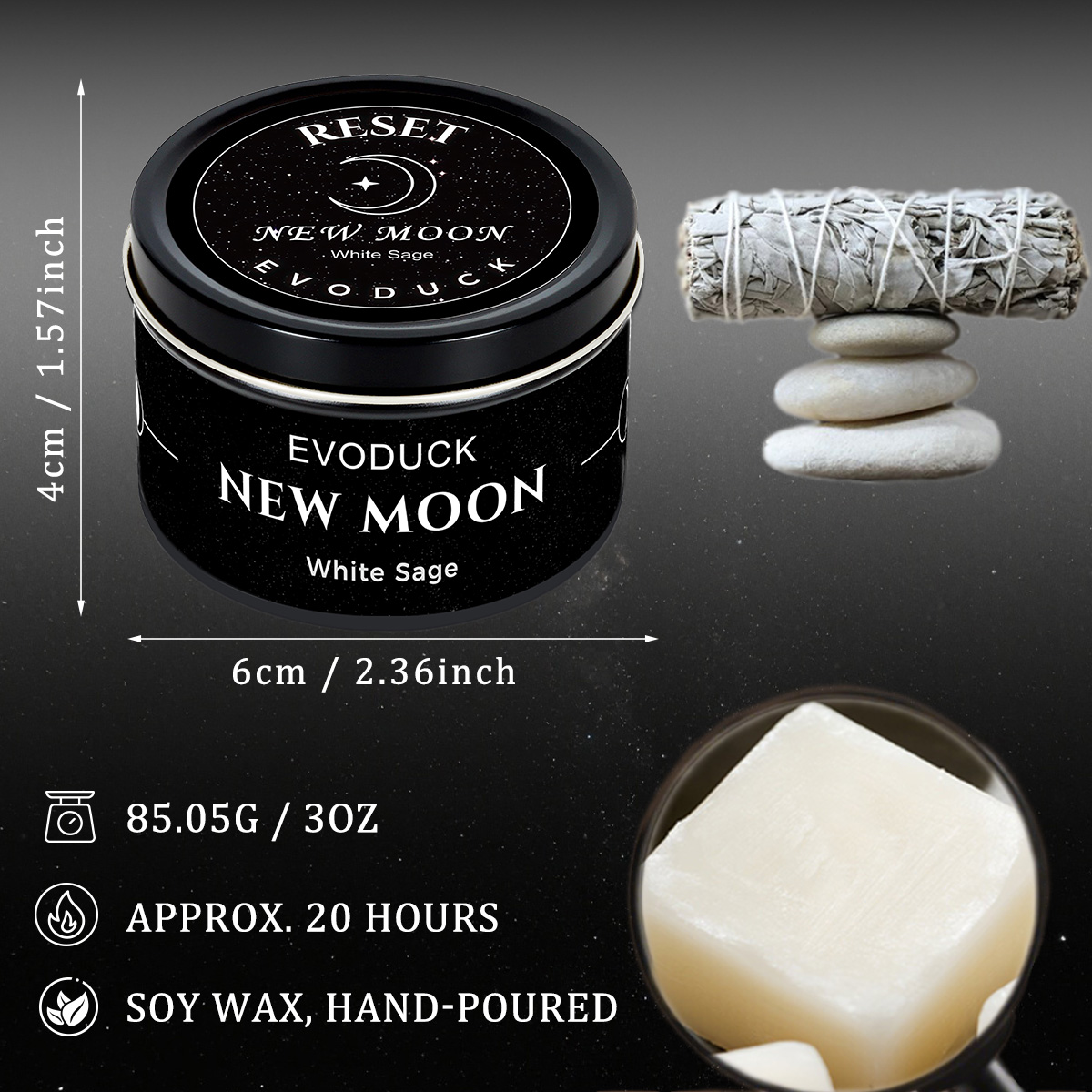 1 bougie parfumée Nouvelle Lun - Scented Candle Luxury avis et prix