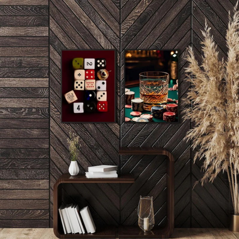 Affiche de jeu de poker et de  - Luxury Lifestyle Furniture avis et prix
