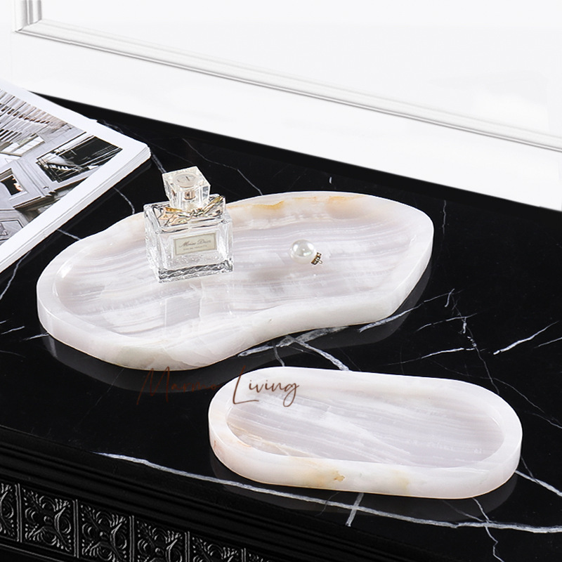 Plateau en marbre naturel Onyx - Scented Candle Luxury avis et prix