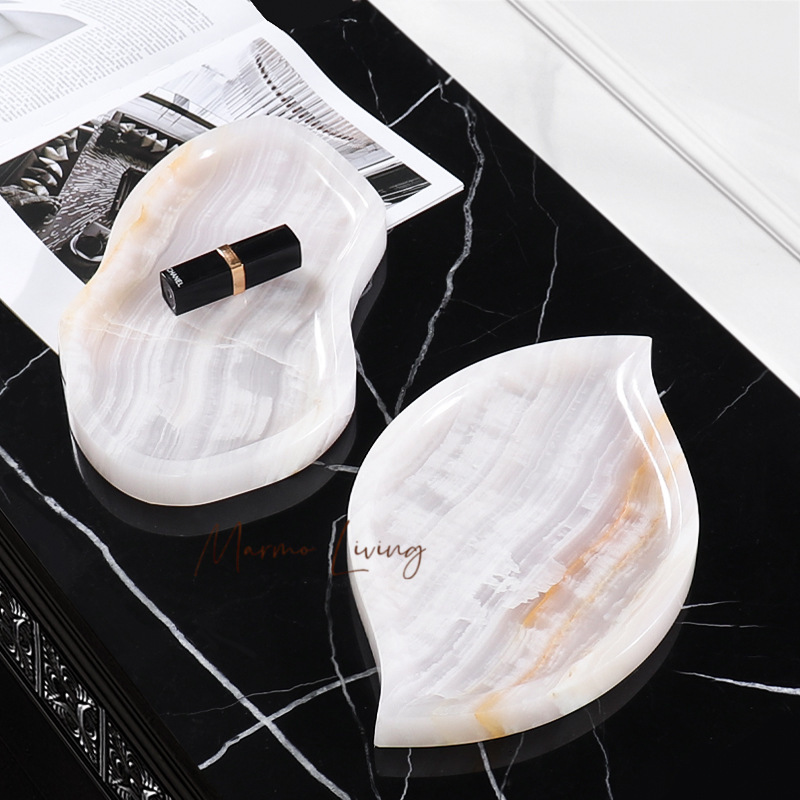 Plateau en marbre naturel Onyx - Scented Candle Luxury avis et prix